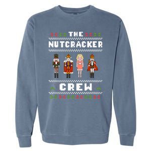 The Nutcracker Crew Nutcracker Ugly Christmas Sweater Ballet Garment-Dyed Sweatshirt