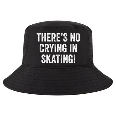 Theres No Crying In Skating Funny Ice Roller Skater Cool Comfort Performance Bucket Hat