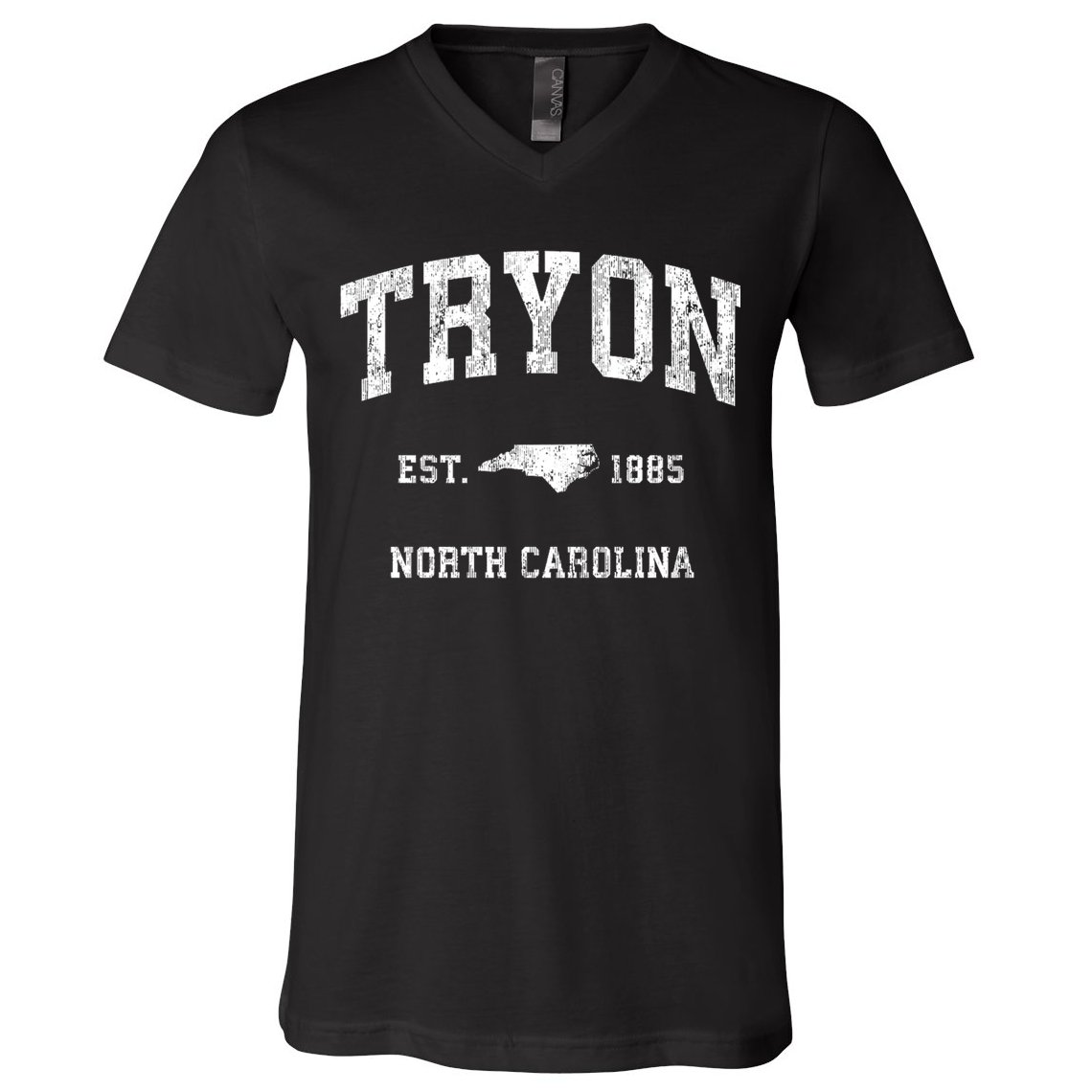 Tryon North Carolina Nc Vintage Athletic Sports V-Neck T-Shirt