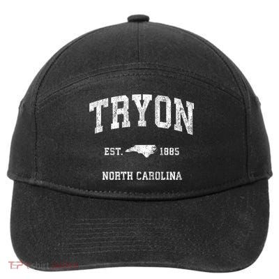 Tryon North Carolina Nc Vintage Athletic Sports 7-Panel Snapback Hat