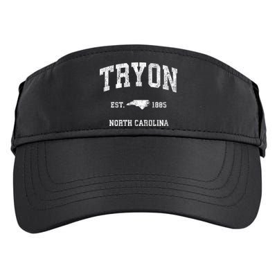 Tryon North Carolina Nc Vintage Athletic Sports Adult Drive Performance Visor