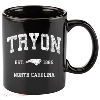 Tryon North Carolina Nc Vintage Athletic Sports 11oz C Handle Ceramic Mug