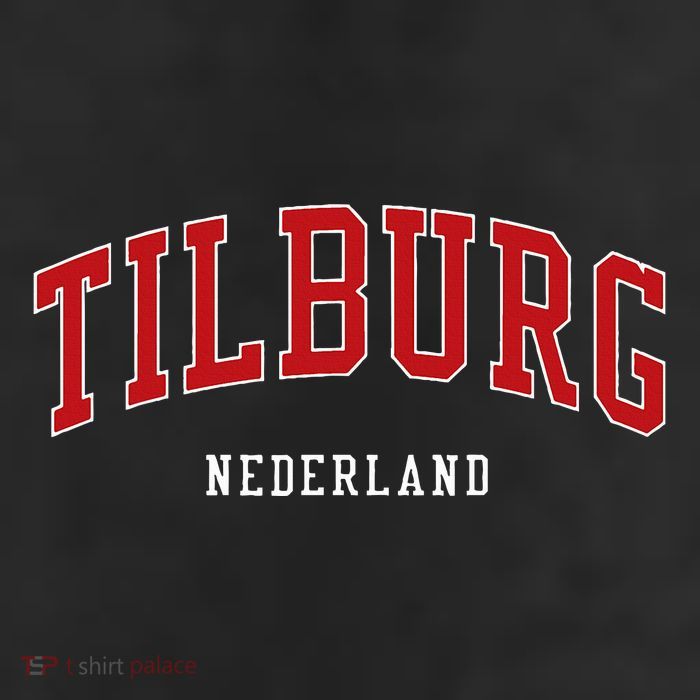 Tilburg Netherlands College University Style 7 Panel Mesh Trucker Snapback Hat