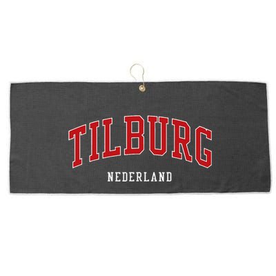 Tilburg Netherlands College University Style Large Microfiber Waffle Golf Towel