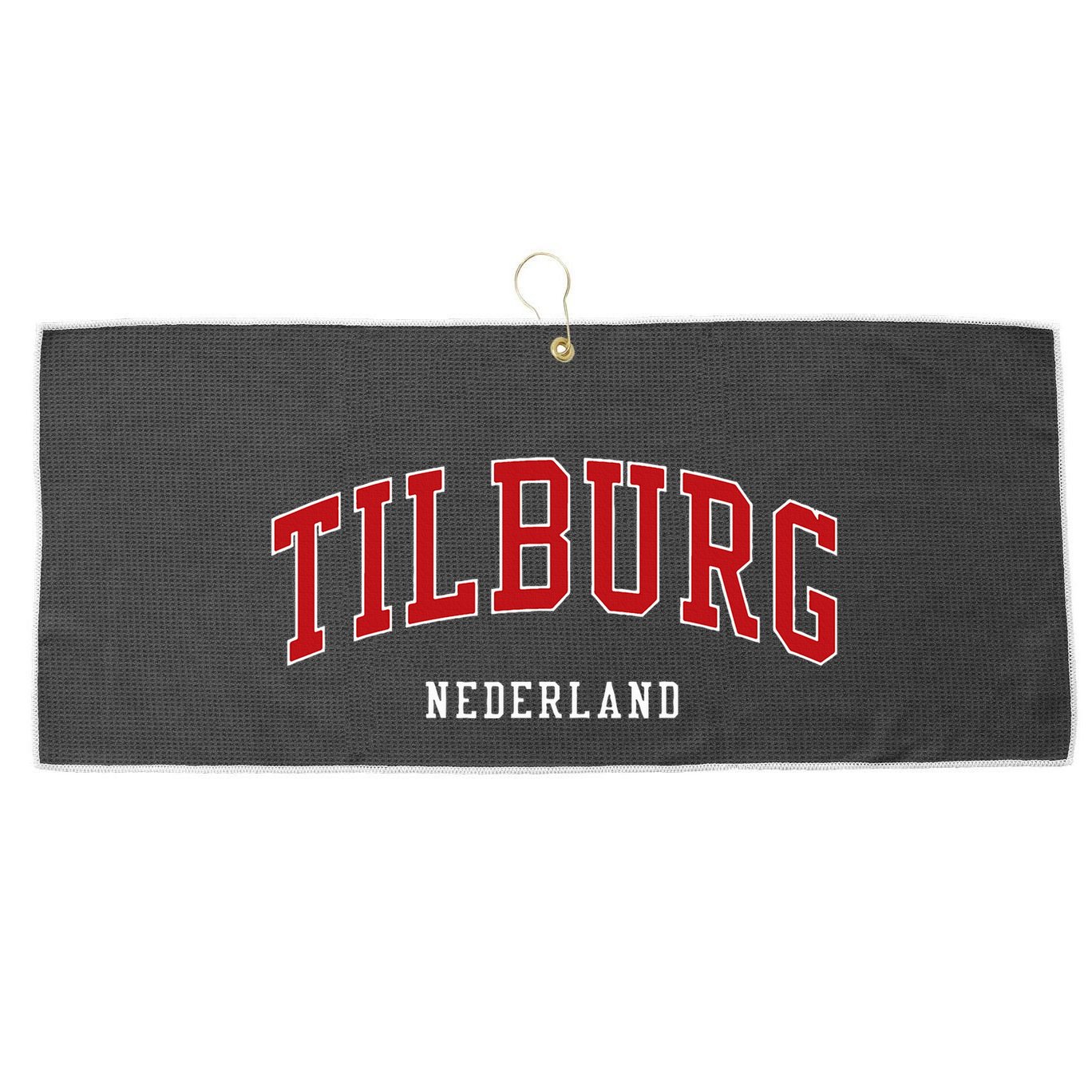 Tilburg Netherlands College University Style Large Microfiber Waffle Golf Towel
