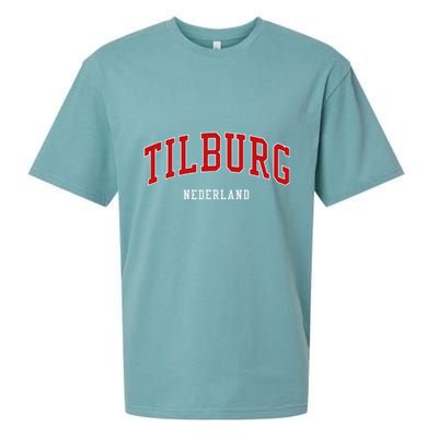 Tilburg Netherlands College University Style Sueded Cloud Jersey T-Shirt