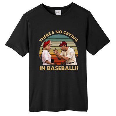 Theres No Crying In Funny Baseball Vintage Retro Tall Fusion ChromaSoft Performance T-Shirt