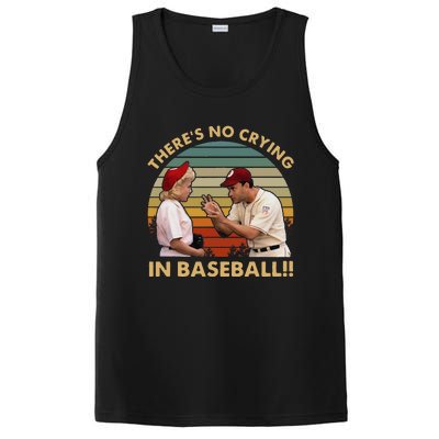 Theres No Crying In Funny Baseball Vintage Retro PosiCharge Competitor Tank