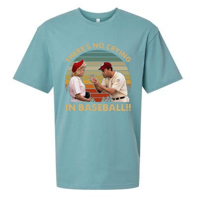 Theres No Crying In Funny Baseball Vintage Retro Sueded Cloud Jersey T-Shirt