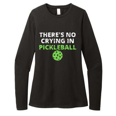 There's No Crying In Pickleball Paddles Sport Womens CVC Long Sleeve Shirt