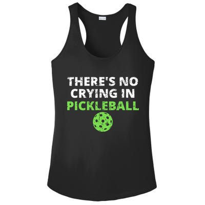 There's No Crying In Pickleball Paddles Sport Ladies PosiCharge Competitor Racerback Tank