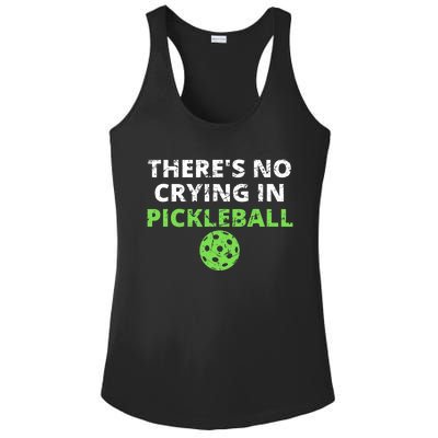 There's No Crying In Pickleball Paddles Sport Ladies PosiCharge Competitor Racerback Tank