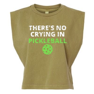 There's No Crying In Pickleball Paddles Sport Garment-Dyed Women's Muscle Tee