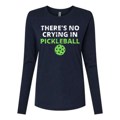 There's No Crying In Pickleball Paddles Sport Womens Cotton Relaxed Long Sleeve T-Shirt