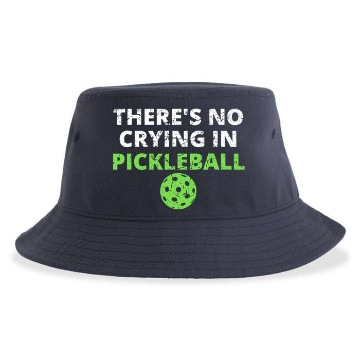 There's No Crying In Pickleball Paddles Sport Sustainable Bucket Hat