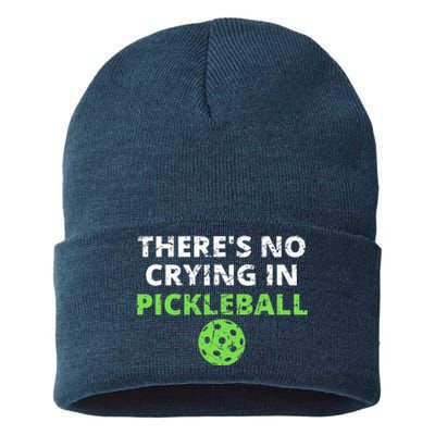 There's No Crying In Pickleball Paddles Sport Sustainable Knit Beanie