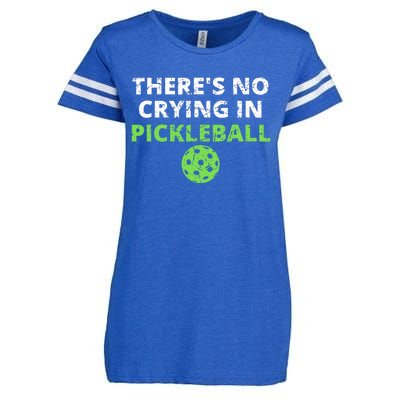 There's No Crying In Pickleball Paddles Sport Enza Ladies Jersey Football T-Shirt