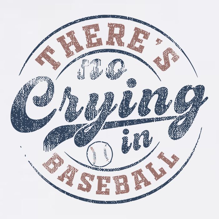ThereS No Crying In Baseball Cropped Pullover Crew