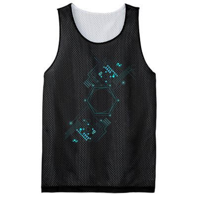 Tech Nerd Computer Geek Computer Circuit Engineer Gifts Mesh Reversible Basketball Jersey Tank