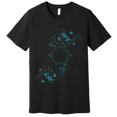 Tech Nerd Computer Geek Computer Circuit Engineer Gifts Premium T-Shirt