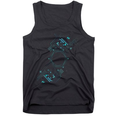 Tech Nerd Computer Geek Computer Circuit Engineer Gifts Tank Top