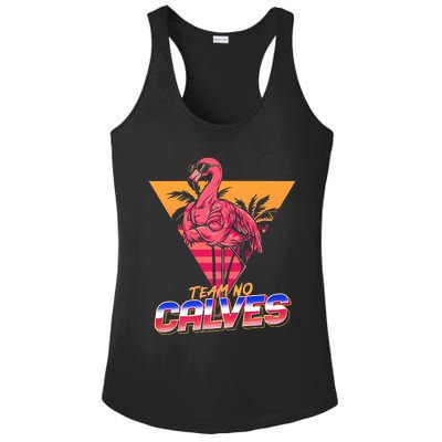 Team No Calves Flamingo Bodybuilding Gym Fitness Training Ladies PosiCharge Competitor Racerback Tank