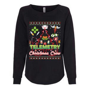 Telemetry Nurse Christmas Crew Tree Stethoscope Sweater Ugly Gift Womens California Wash Sweatshirt