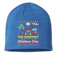 Telemetry Nurse Christmas Crew Tree Stethoscope Sweater Ugly Gift Sustainable Beanie