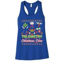 Telemetry Nurse Christmas Crew Tree Stethoscope Sweater Ugly Gift Women's Racerback Tank