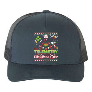 Telemetry Nurse Christmas Crew Tree Stethoscope Sweater Ugly Gift Yupoong Adult 5-Panel Trucker Hat