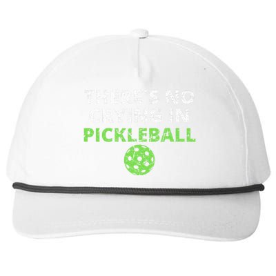 ThereS No Crying In Pickleball Paddles Sport Snapback Five-Panel Rope Hat