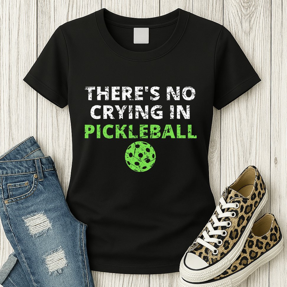 ThereS No Crying In Pickleball Paddles Sport Womens T-Shirt