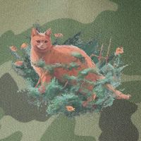 Threadless Nate Christenson Impressionist Cat Legacy Tie Dye Trucker Hat