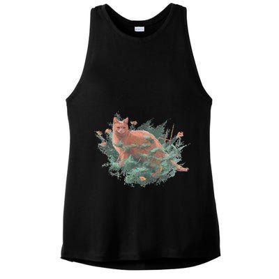 Threadless Nate Christenson Impressionist Cat Ladies PosiCharge Tri-Blend Wicking Tank