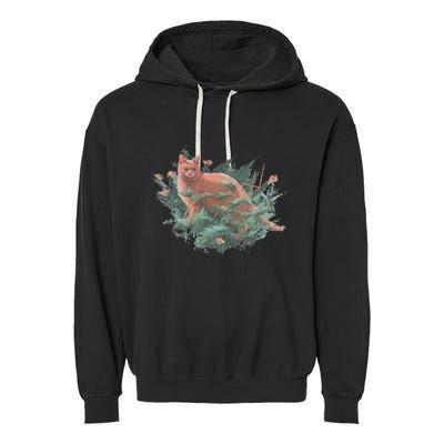 Threadless Nate Christenson Impressionist Cat Garment-Dyed Fleece Hoodie