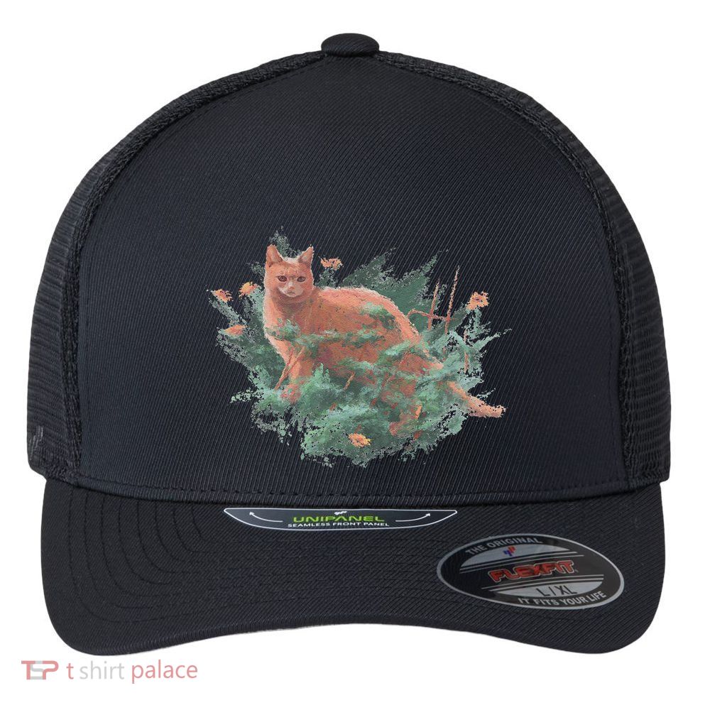 Threadless Nate Christenson Impressionist Cat Flexfit Unipanel Trucker Cap