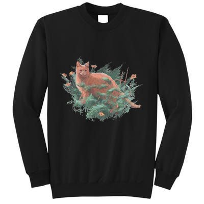Threadless Nate Christenson Impressionist Cat Sweatshirt