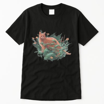 Threadless Nate Christenson Impressionist Cat Tall T-Shirt