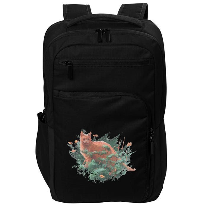 Threadless Nate Christenson Impressionist Cat Impact Tech Backpack