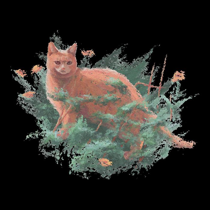 Threadless Nate Christenson Impressionist Cat Sustainable Bucket Hat