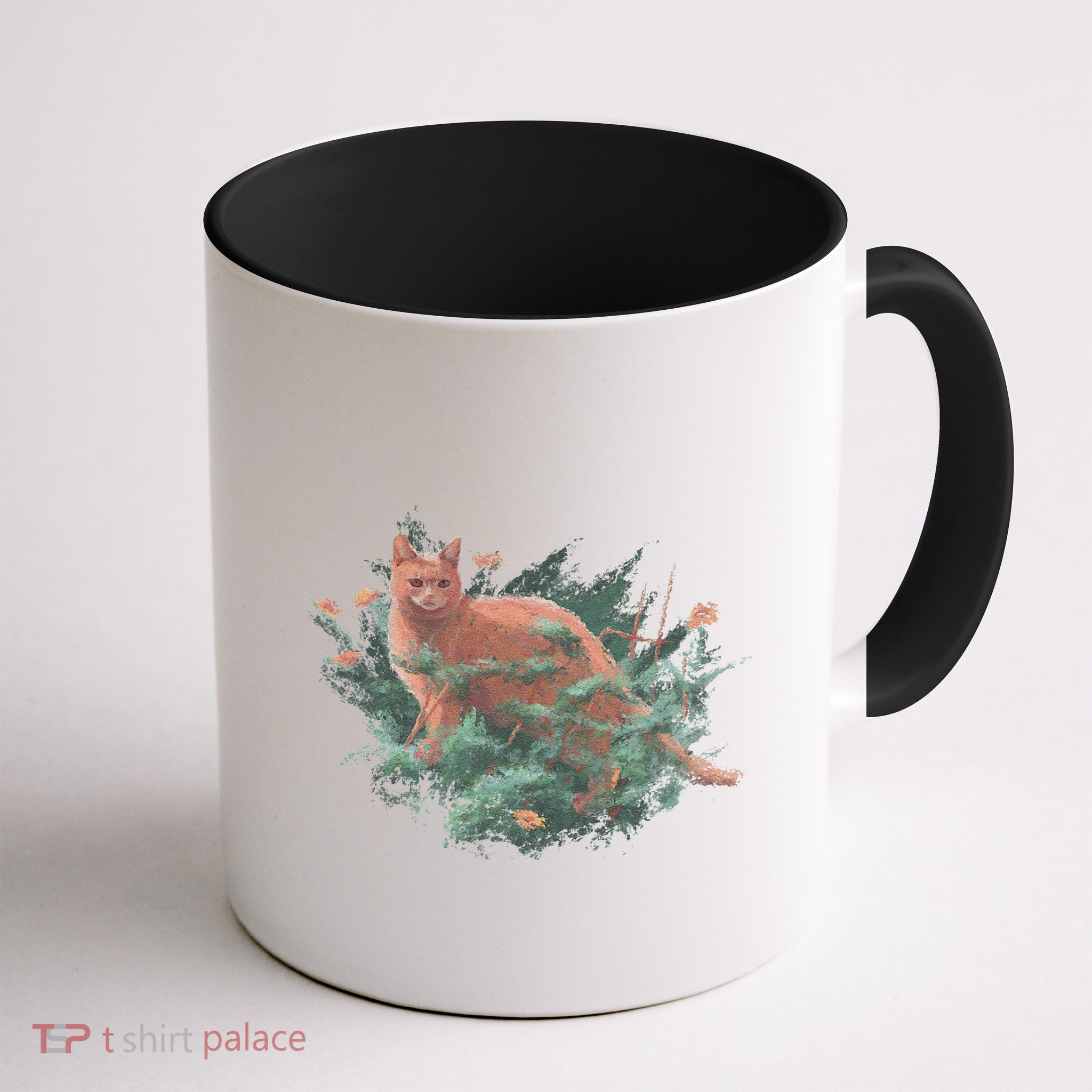 Threadless Nate Christenson Impressionist Cat Mug