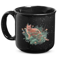 Threadless Nate Christenson Impressionist Cat 15oz Campfire Ceramic Mug