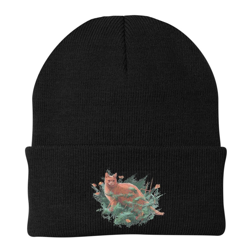 Threadless Nate Christenson Impressionist Cat Beanie