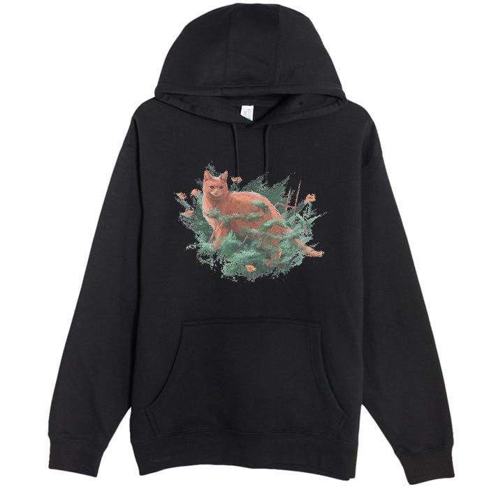 Threadless Nate Christenson Impressionist Cat Premium Pullover Hoodie