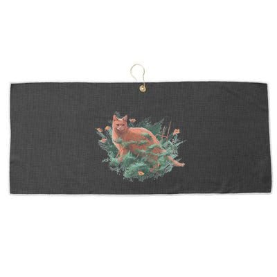 Threadless Nate Christenson Impressionist Cat Large Microfiber Waffle Golf Towel