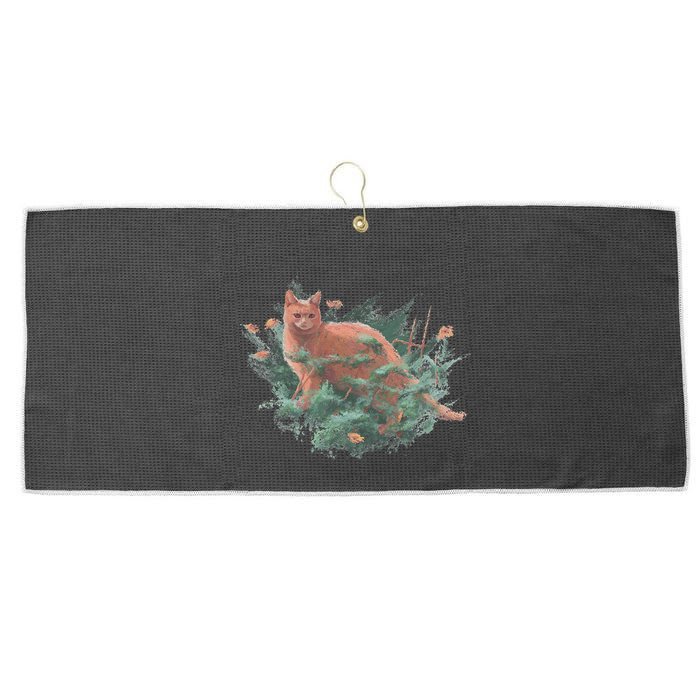 Threadless Nate Christenson Impressionist Cat Large Microfiber Waffle Golf Towel