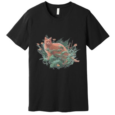 Threadless Nate Christenson Impressionist Cat Premium T-Shirt
