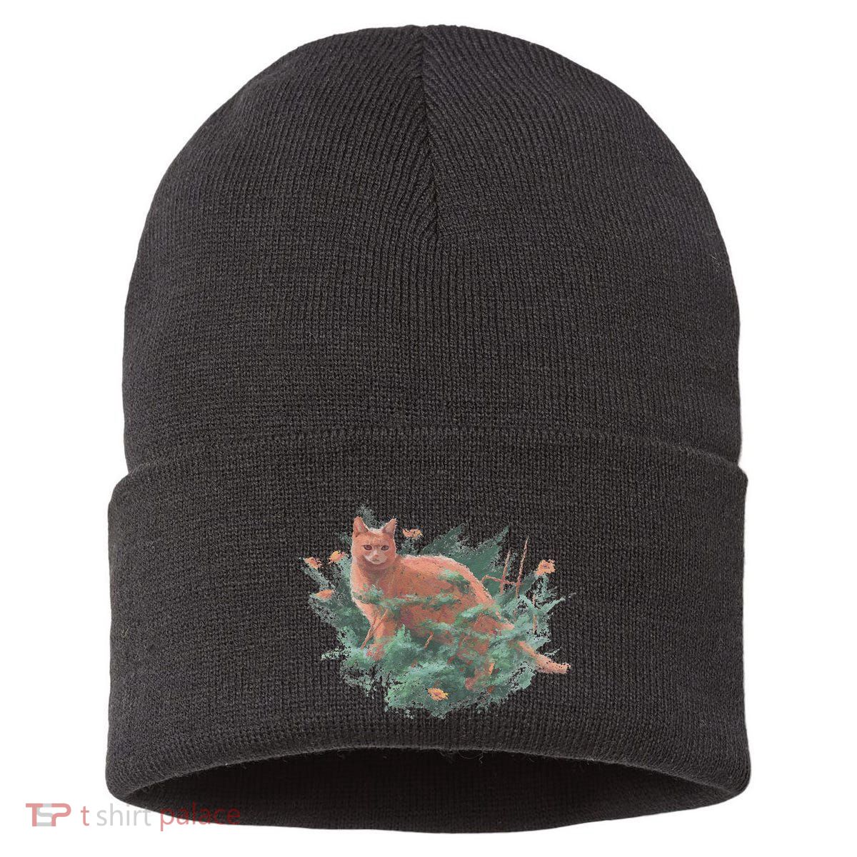 Threadless Nate Christenson Impressionist Cat Sustainable Knit Beanie