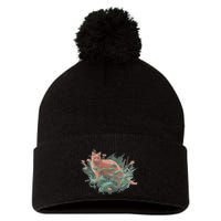 Threadless Nate Christenson Impressionist Cat Pom Pom 12in Knit Beanie
