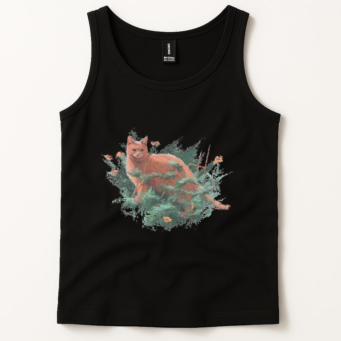 Threadless Nate Christenson Impressionist Cat Tank Top